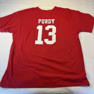 Majestic‎ Mens San Fran Brock Purdy #13 Football XXL Jersey SHIRT RED